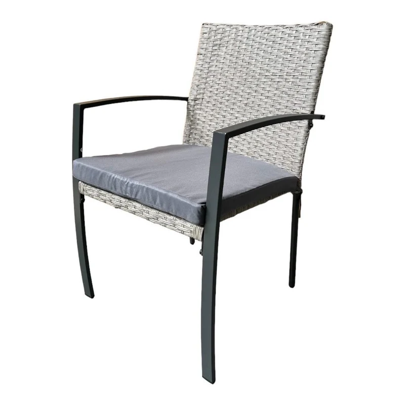 Gartenmöbel Essgruppe 6 Personen Polyrattan inkl. Tisch & Kissen