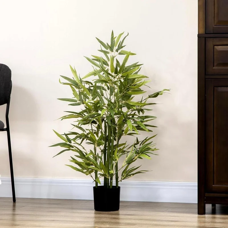 Künstliche Bambuspflanze 90cm Topfpflanze Deko Pflanze