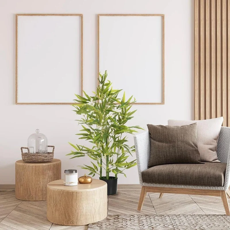 Künstliche Bambuspflanze 90cm Topfpflanze Deko Pflanze