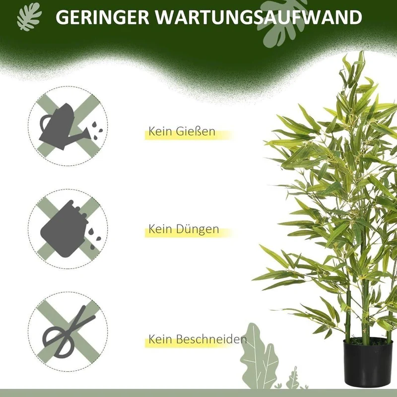 Künstliche Bambuspflanze 90cm Topfpflanze Deko Pflanze