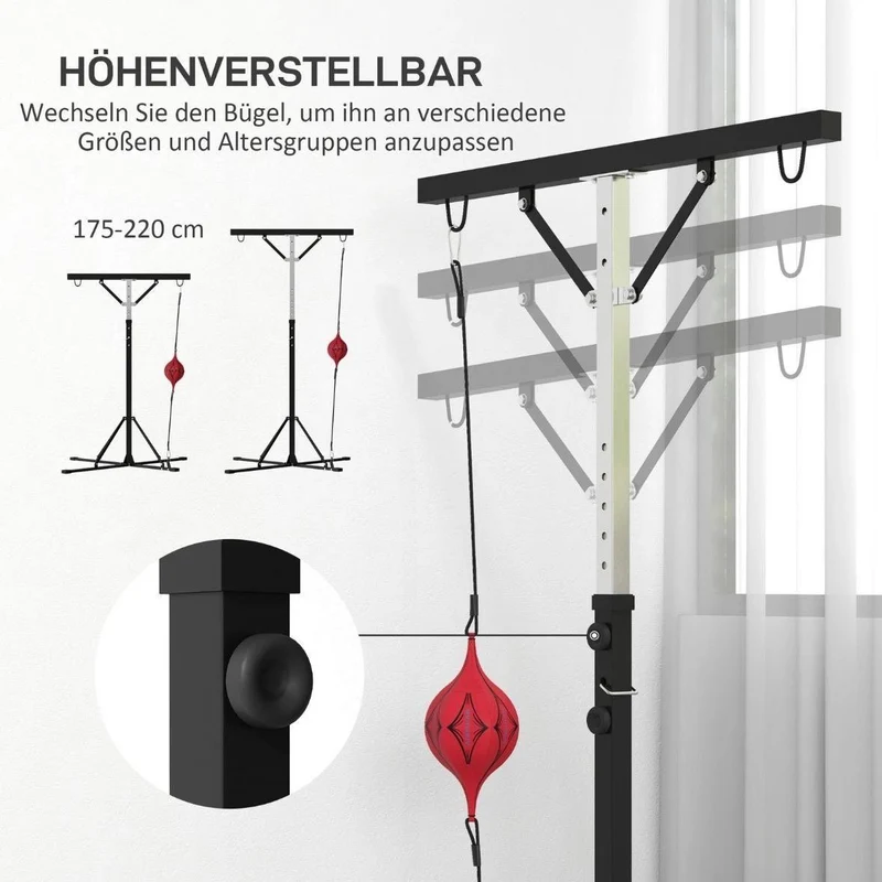 Boxsackständer mit Speedball – Höhenverstellbare Trainingsstation