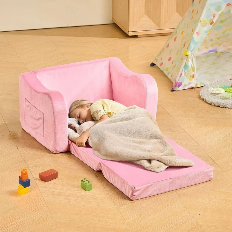 Multifunktionales 2-in-1 Kindersofa – Mini-Couch & Schlafbett