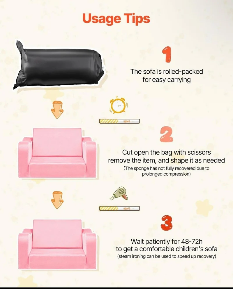 Multifunktionales 2-in-1 Kindersofa – Mini-Couch & Schlafbett