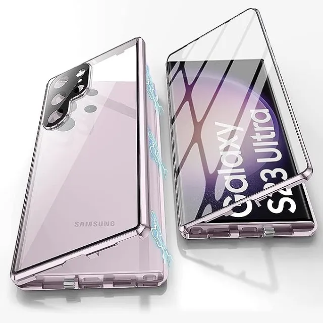 Skanto | Metall-Aluminiumlegierung 360 Hülle mit Sicherheitsverschluss für Samsung Galaxy S24-S23 Serie