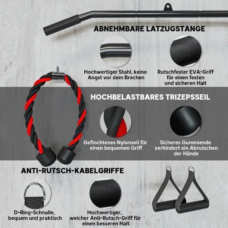 Kabelzugsystem für Zuhause – vielseitiges Krafttraining für Oberkörper & Core