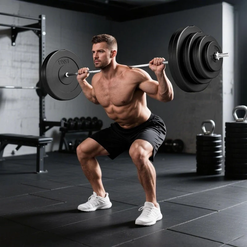 70-kg Langhantelset für effektives Ganzkörpertraining