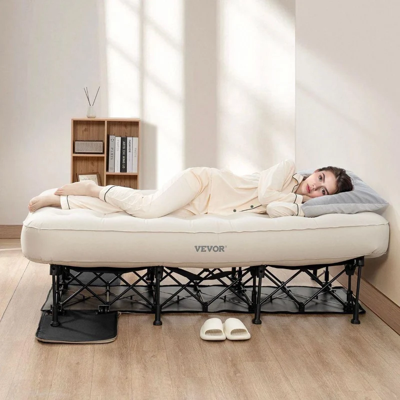 Luftbett mit Rahmen & Elektropumpe Komfort-Gästebett