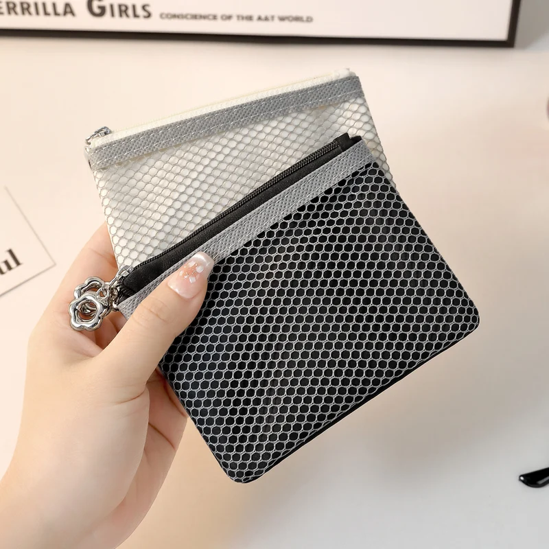Stilvolle Mesh Reißverschluss-Tasche