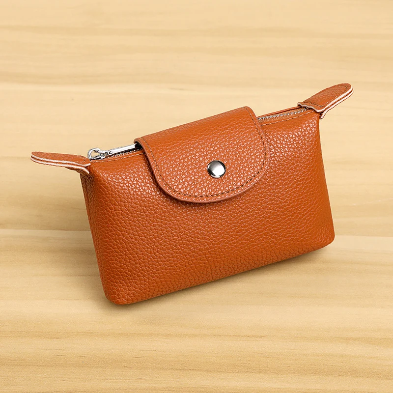 Stilvolle Leder Münztasche