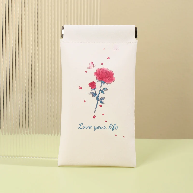 Künstlerische Blumenmuster Münztasche