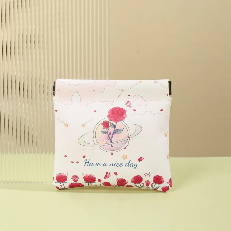 Künstlerische Blumenmuster Münztasche