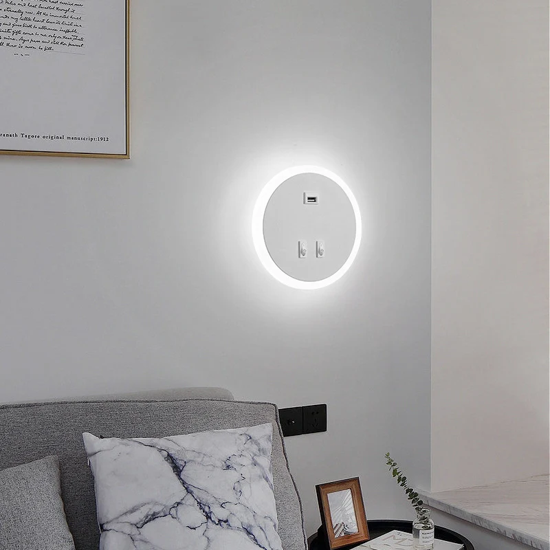 Wandmontierte LED Nachtlichterfassung