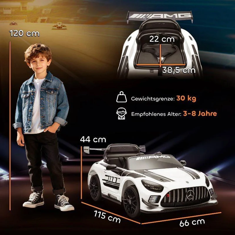 Mercedes-AMG GT Kinder Elektroauto 12 V – Lizenziertes Fahrzeug mit Fernbedienung