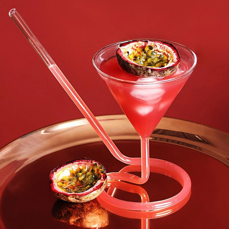 Martini Straw Sipper Glass