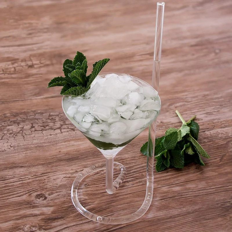 Martini Straw Sipper Glass