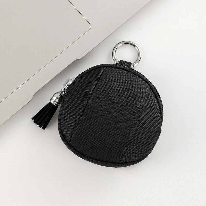 Kompakte runde Reißverschluss-Münztasche