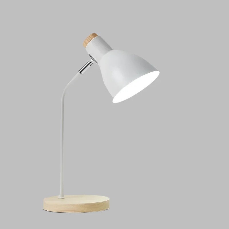 Skanto | Holz-Tischlampe – Kreative skandinavische Schreibtischlampe aus Holz und Metall