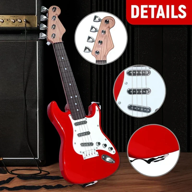 Skanto | 4-Saiten E-Gitarren-Spielzeug für Kinder – Tragbares Musikinstrument, perfektes Geschenk für junge Musiker