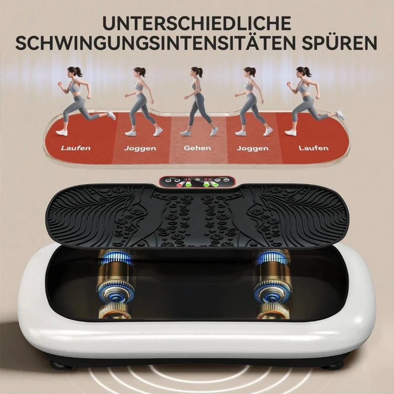 Vibrationsplatte mit Fitnessbändern