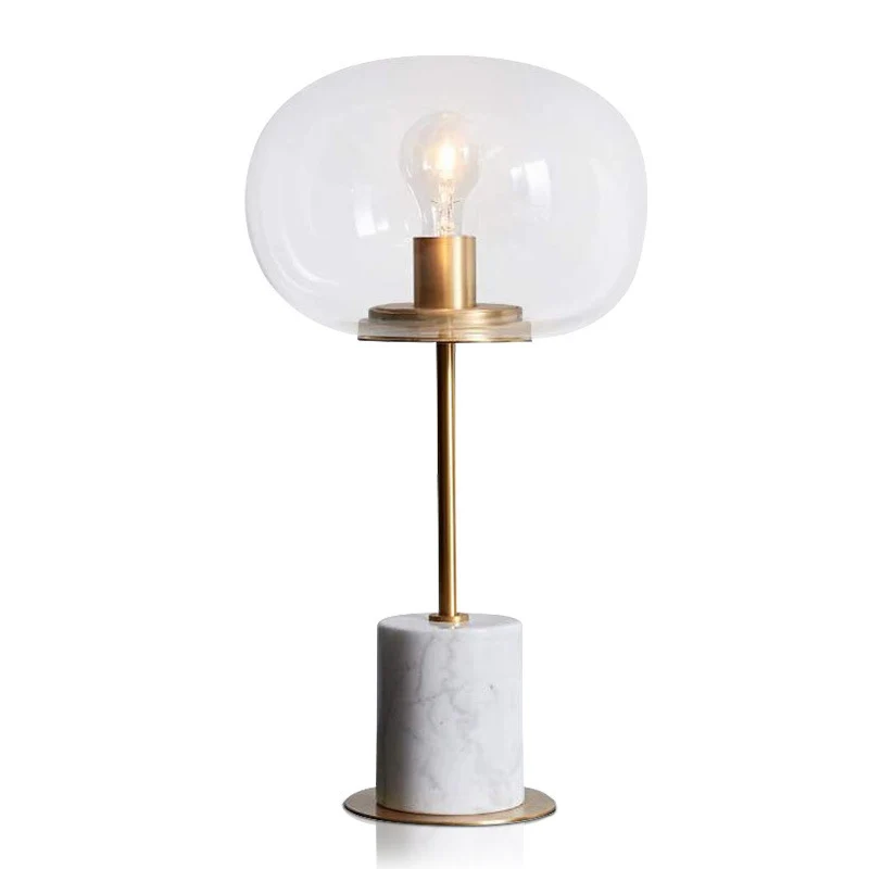 Moderne Minimalistische Tischlampe mit Glasschirm