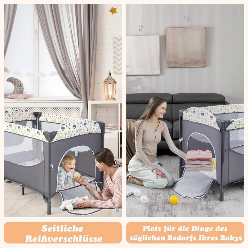 5in1 Babybett mit Wickeltisch & Beistellfunktion