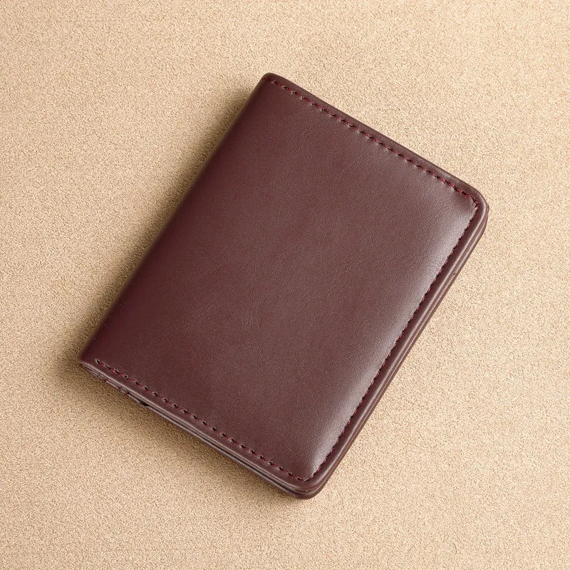Klassische Bi-Fold Leder Geldbörse