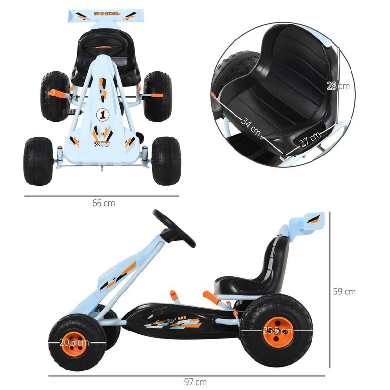 Kinder Go-Kart Pedal Robustes Tretauto Indoor & Outdoor