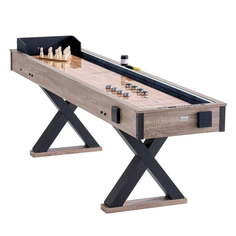 2in1 Shuffleboard-Tisch Bowling-Funktion (274 cm) LED-Beleuchtung