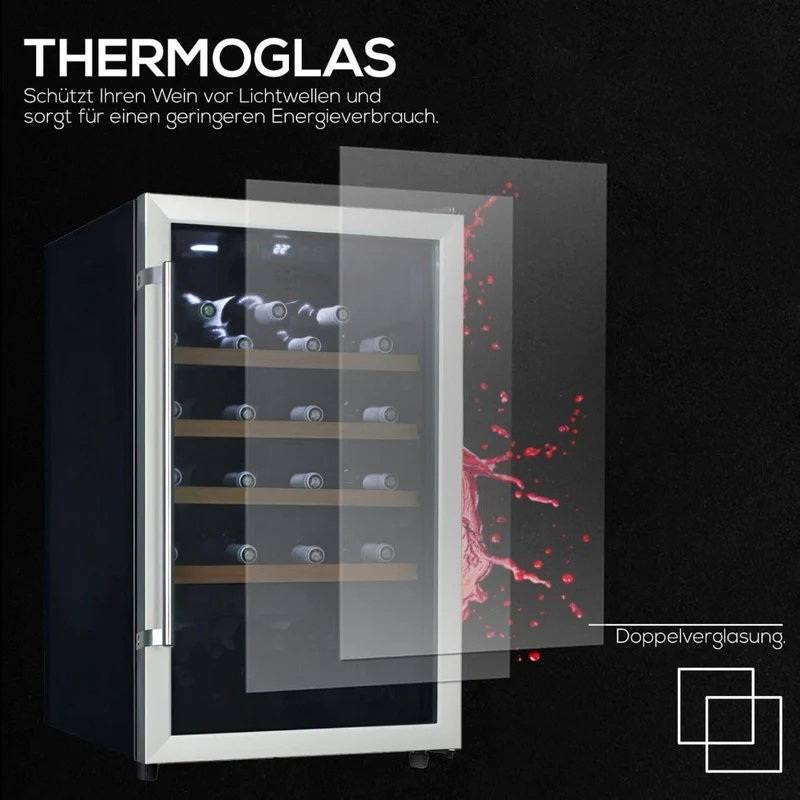 Weinkühlschrank 126L für bis zu 63 Flaschen LED