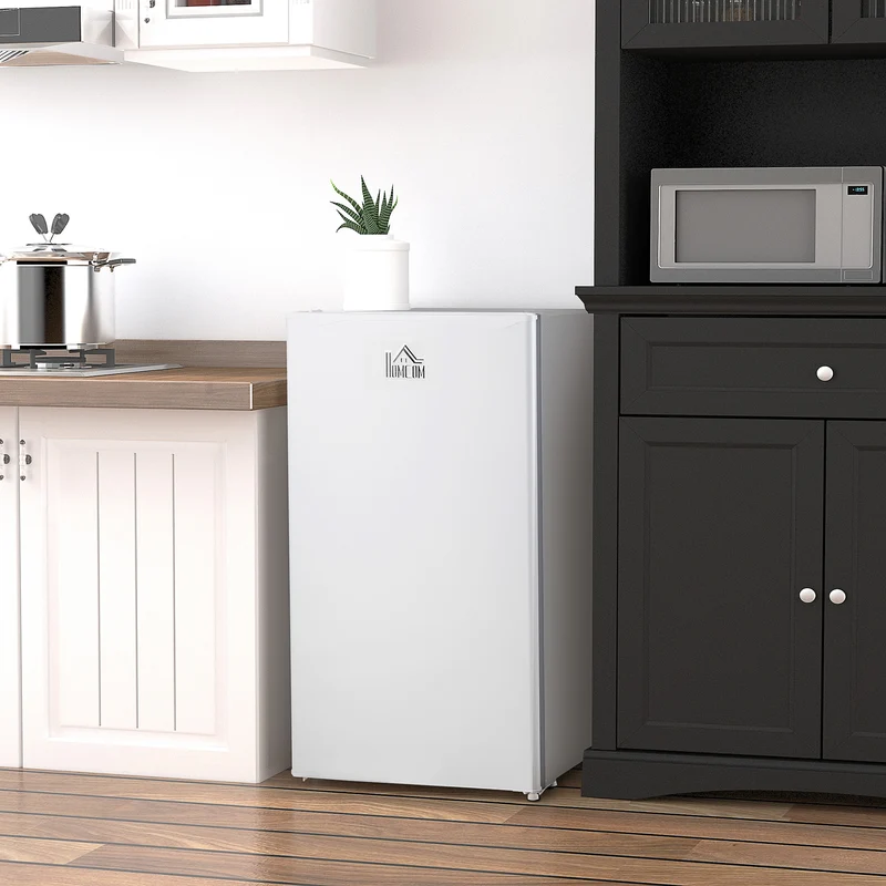 3.2 Cu. Ft. Mini Upright Fridge with Freezer, Adjustable Shelves & Mechanical Thermostat, White