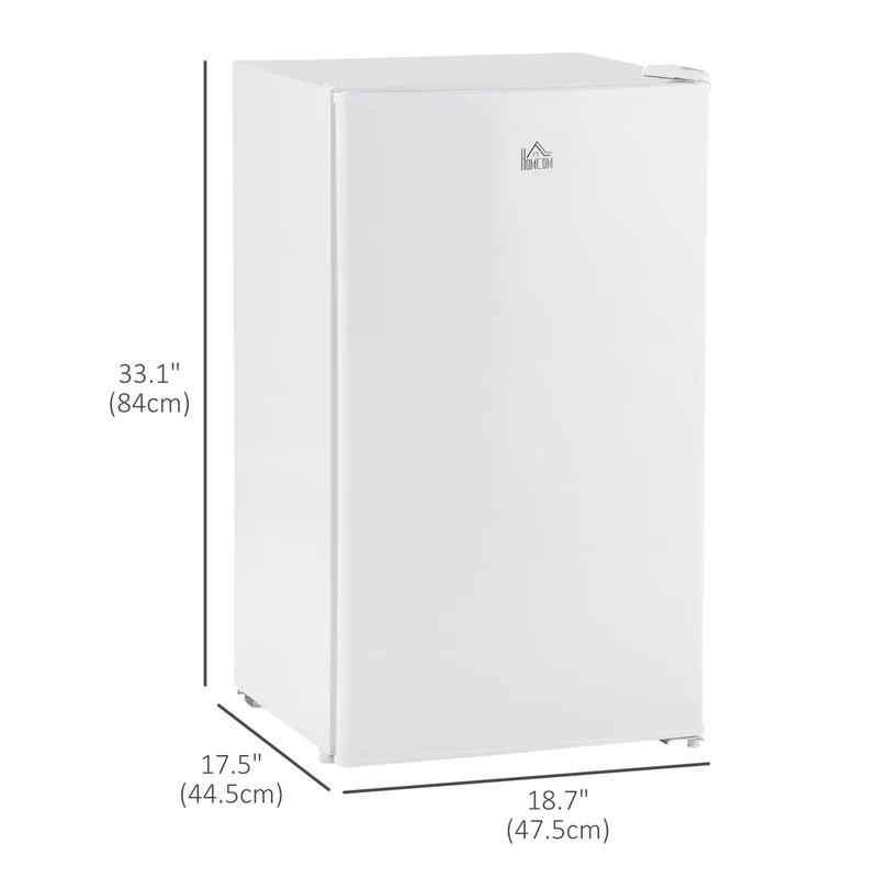 3.2 Cu. Ft. Mini Upright Fridge with Freezer, Adjustable Shelves & Mechanical Thermostat, White