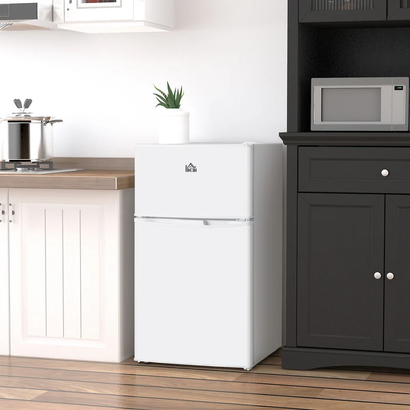 3.2 Cu. Ft. Compact Refrigerator w/ Adjustable Shelves & Reversible Double Doors, White