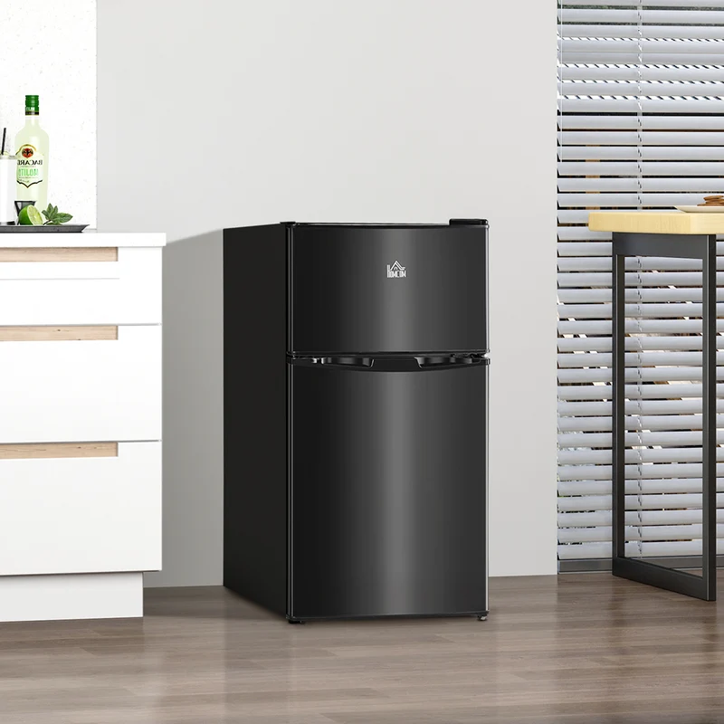 3.2 Cu. Ft. Compact Refrigerator w/ Adjustable Shelves & Reversible Double Doors, Black