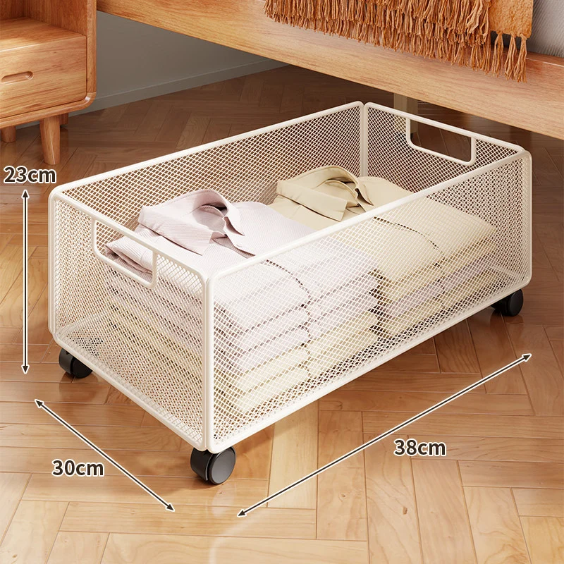 Unterbett Niedrigprofil Metallgitter Aufbewahrungsschublade auf Rollen