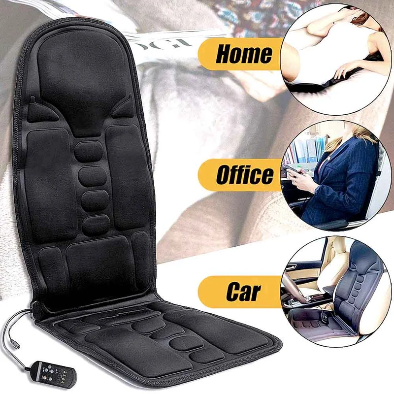 8-Mode beheizte Massage-Sitzauflage für Rücken, Nacken & Ganzkörperentspannung – Perfekt für Auto & Zuhause