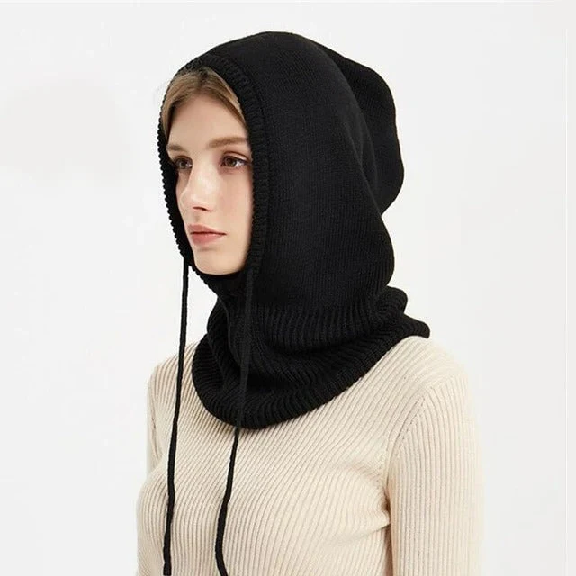 Kaschmir-Mischung Strickmütze mit verstellbarem Sitz