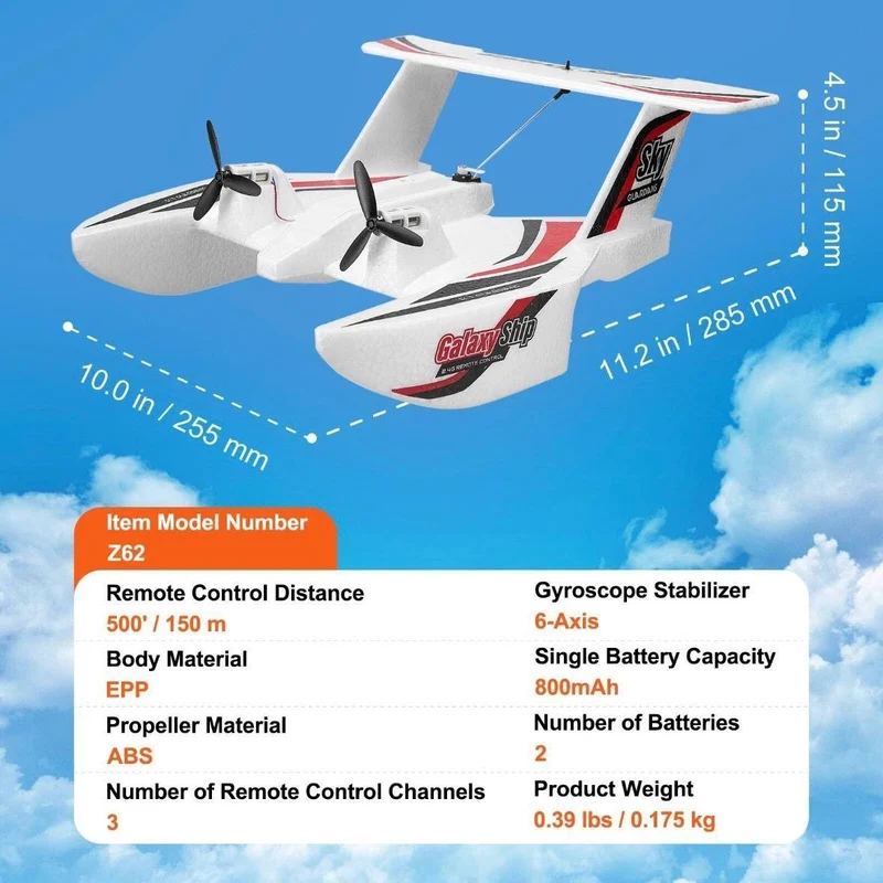 RC Amphibienflugzeug Ferngesteuertes Flugzeug mit Wasserstart