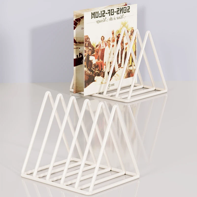 Dreieckiger Metalldraht Schallplatten- & Buchorganisator Rack