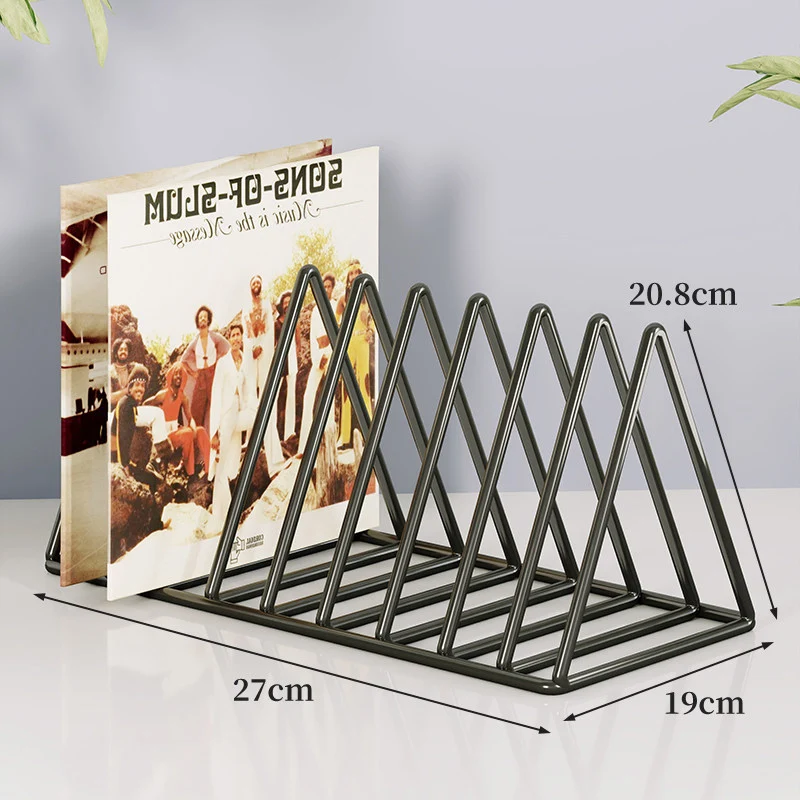 Dreieckiger Metalldraht Schallplatten- & Buchorganisator Rack