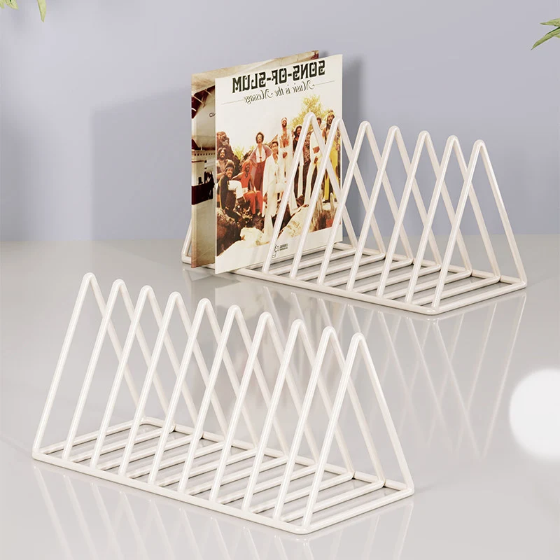 Dreieckiger Metalldraht Schallplatten- & Buchorganisator Rack