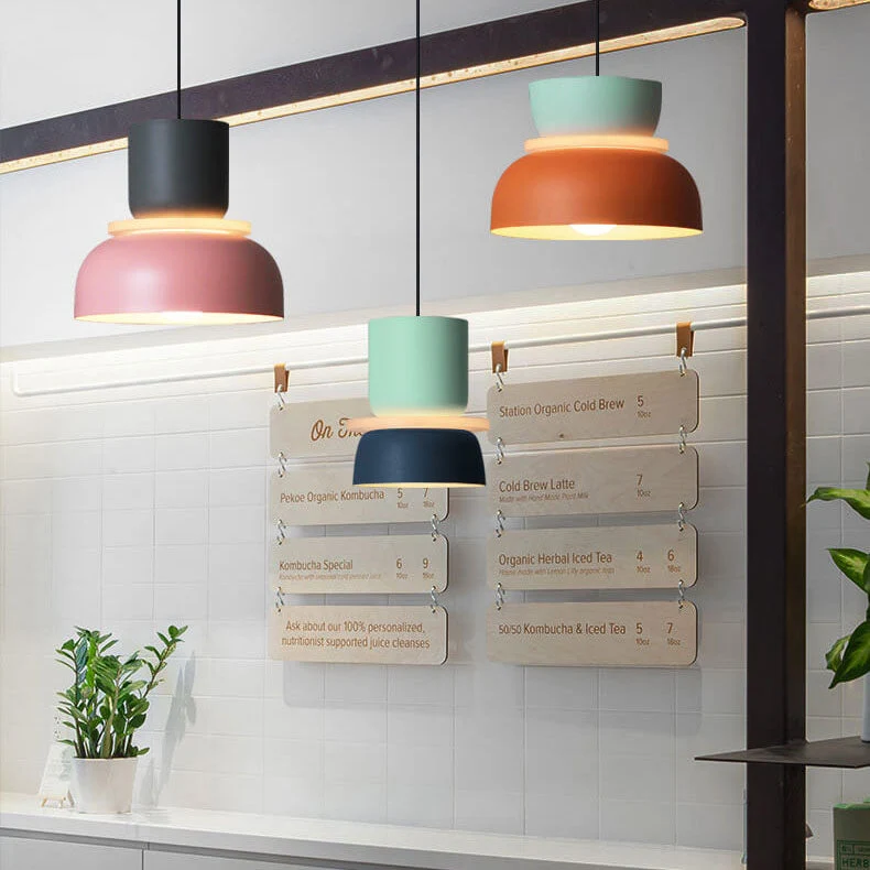 Skanto | Nordische bunte Macaron 1-flammige LED-Pendelleuchte