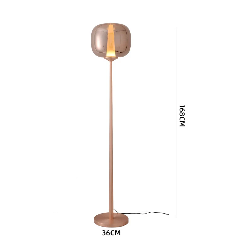 Moderne Minimalistische Stehlampe mit Transparentem Sockel