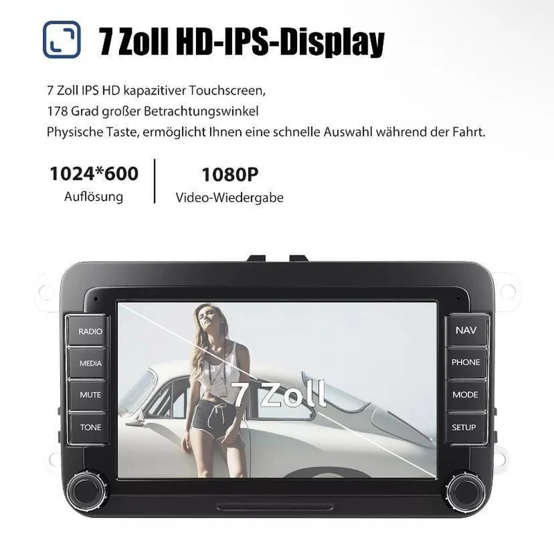 Android 14 Autoradio mit CarPlay Navi für VW Golf 5 6 Touran Caddy Jetta