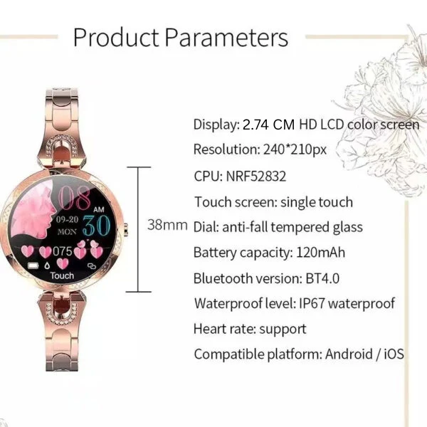 AquaFit Smartwatch | Wasserdichtes Fitness-Tracking | Mehrere Farben