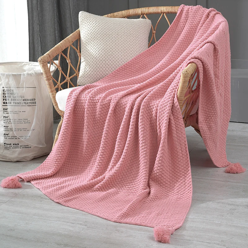 Hausdeko Gemütliche Strickdecke