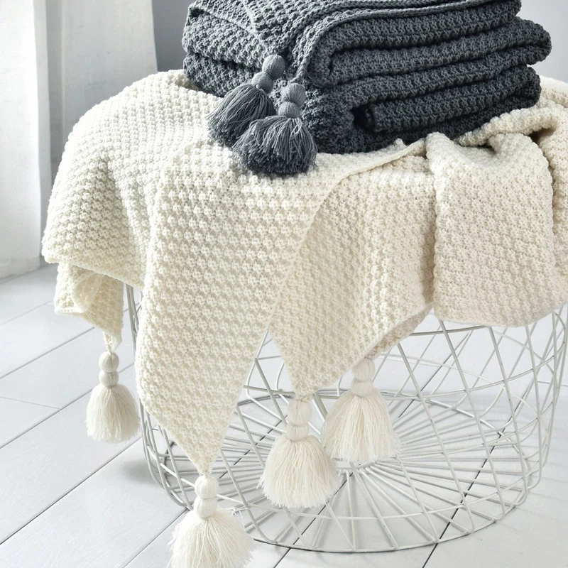 Hausdeko Gemütliche Strickdecke