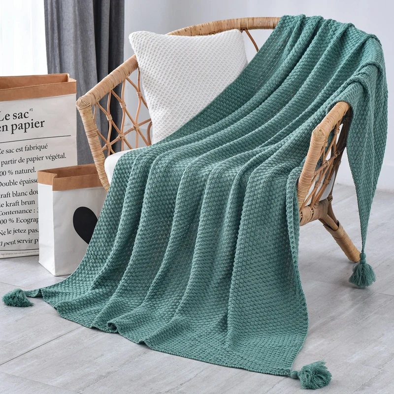 Hausdeko Gemütliche Strickdecke