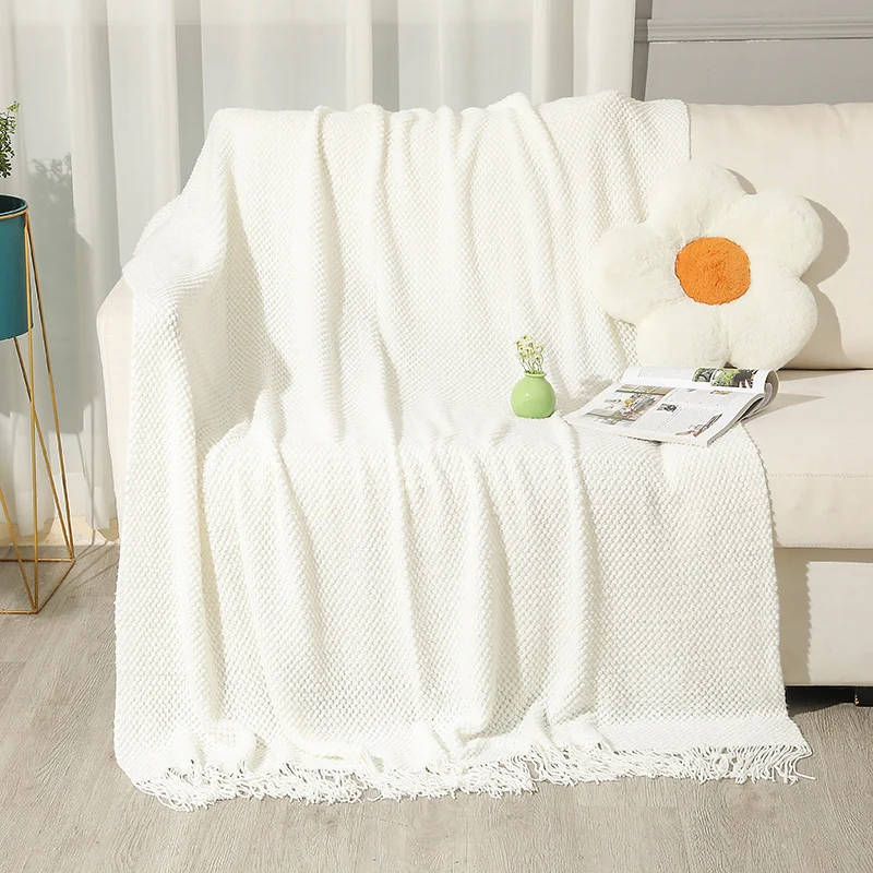 Gemütliche gestrickte Decke