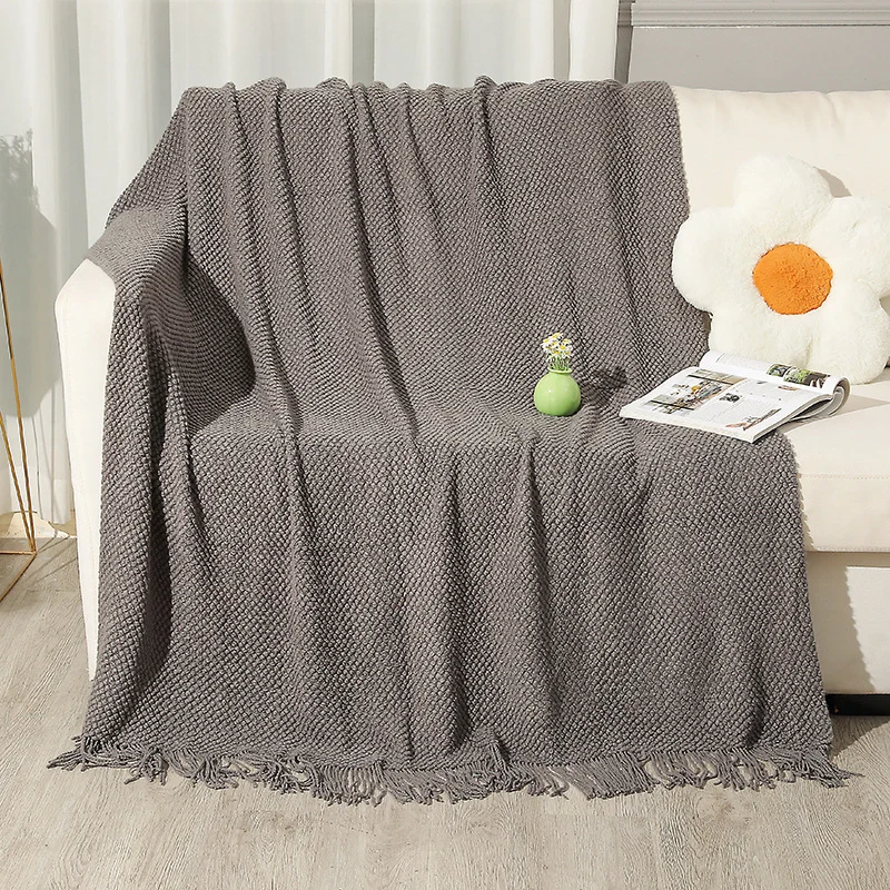 Gemütliche gestrickte Decke