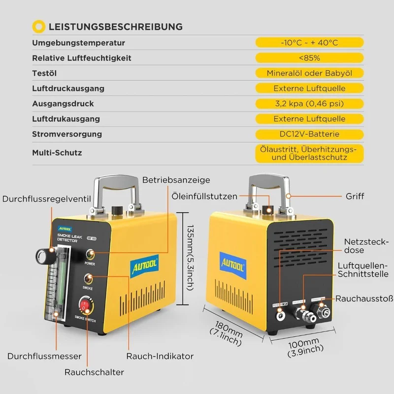 12V EVAP Rauchtester Prüfgerät